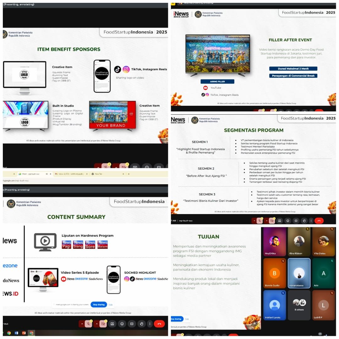 Diskusi Lanjutan Kolaborasi FoodStartup Indonesia (FSI) bersama iNews Media Group