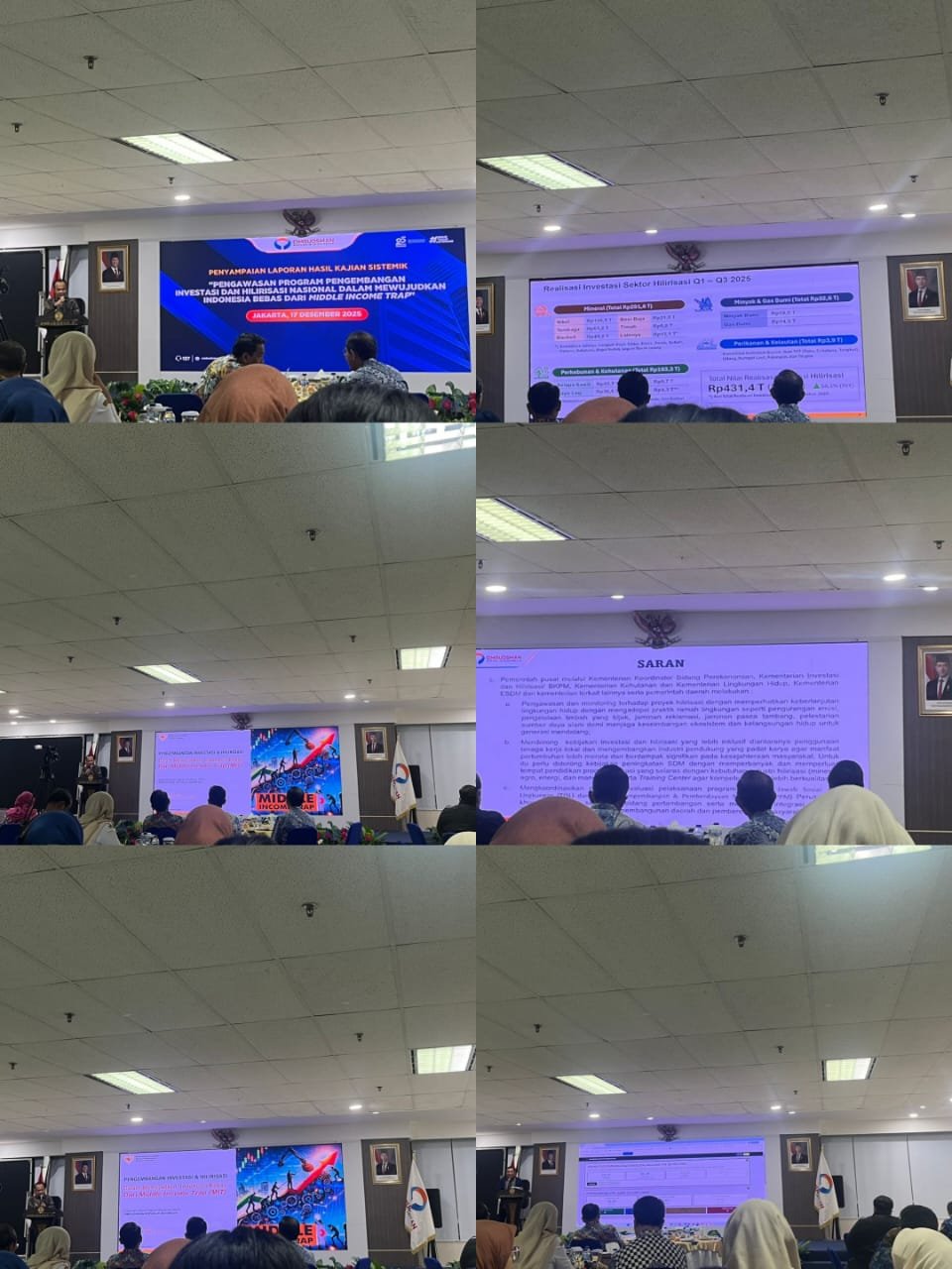 Laporan Pembahasan Penyerahan Laporan Hasil Kajian Sistemik tentang Pengawasan Program Investasi dan Hilirisasi Nasional dalam Mewujudkan Indonesia Bebas dari Middle Income Trap