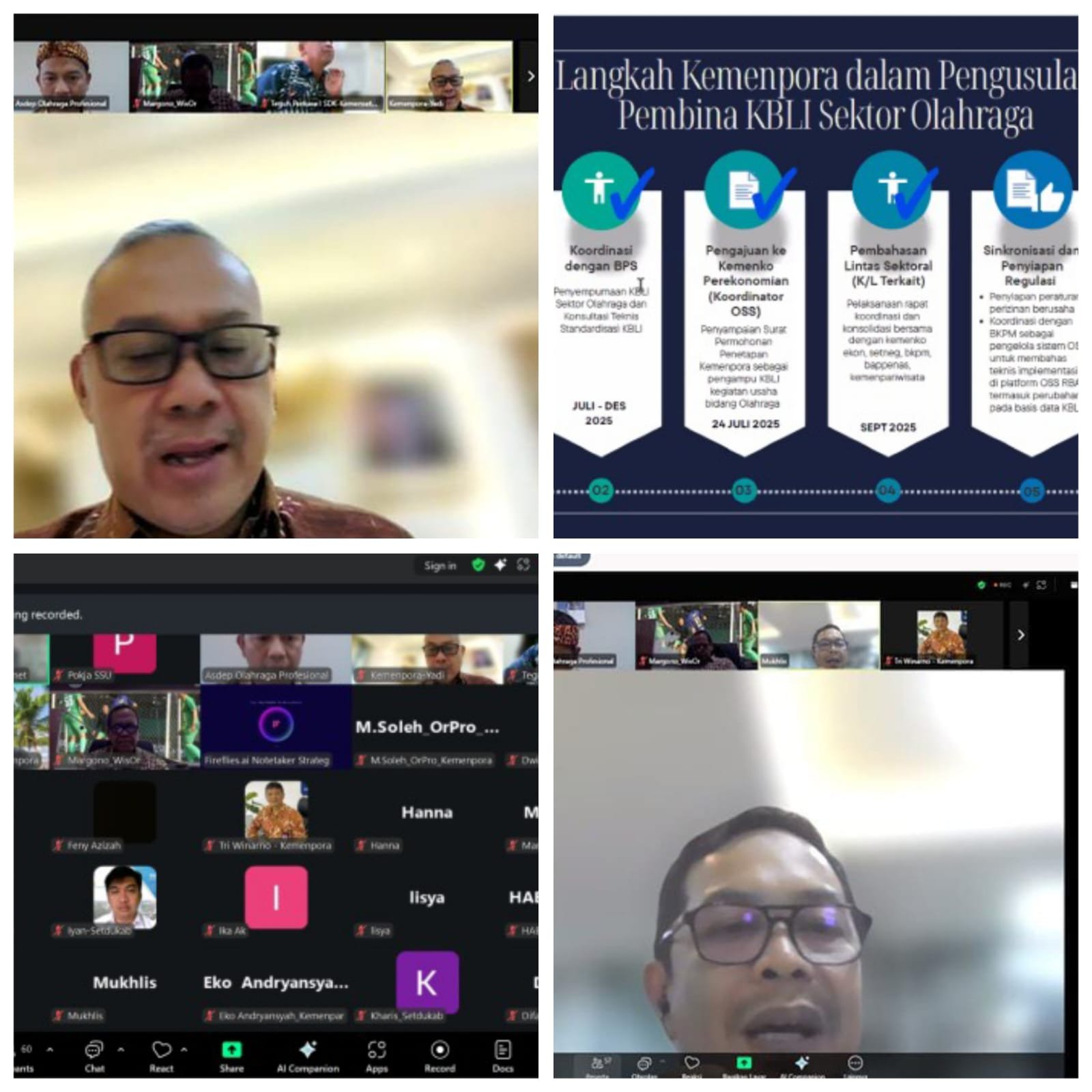 Rapat Koordinasi dan Sinkronisasi Layanan Usaha Industri Olahraga