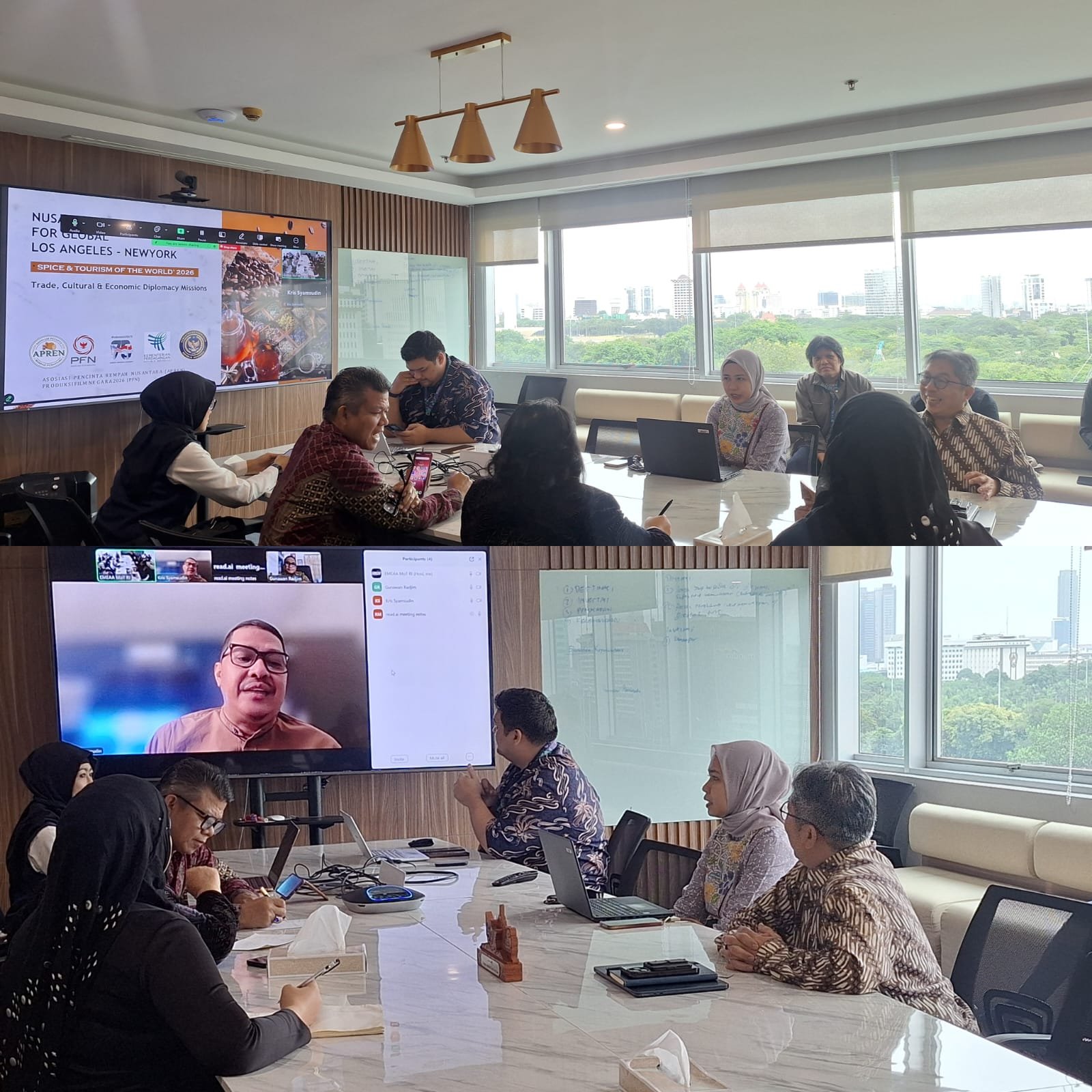 Pertemuan dengan Asosiasi Pecinta Rempah Nusantara (APREN) untuk Promosi Pariwisata Jalur Rempah Nusantara di USA
