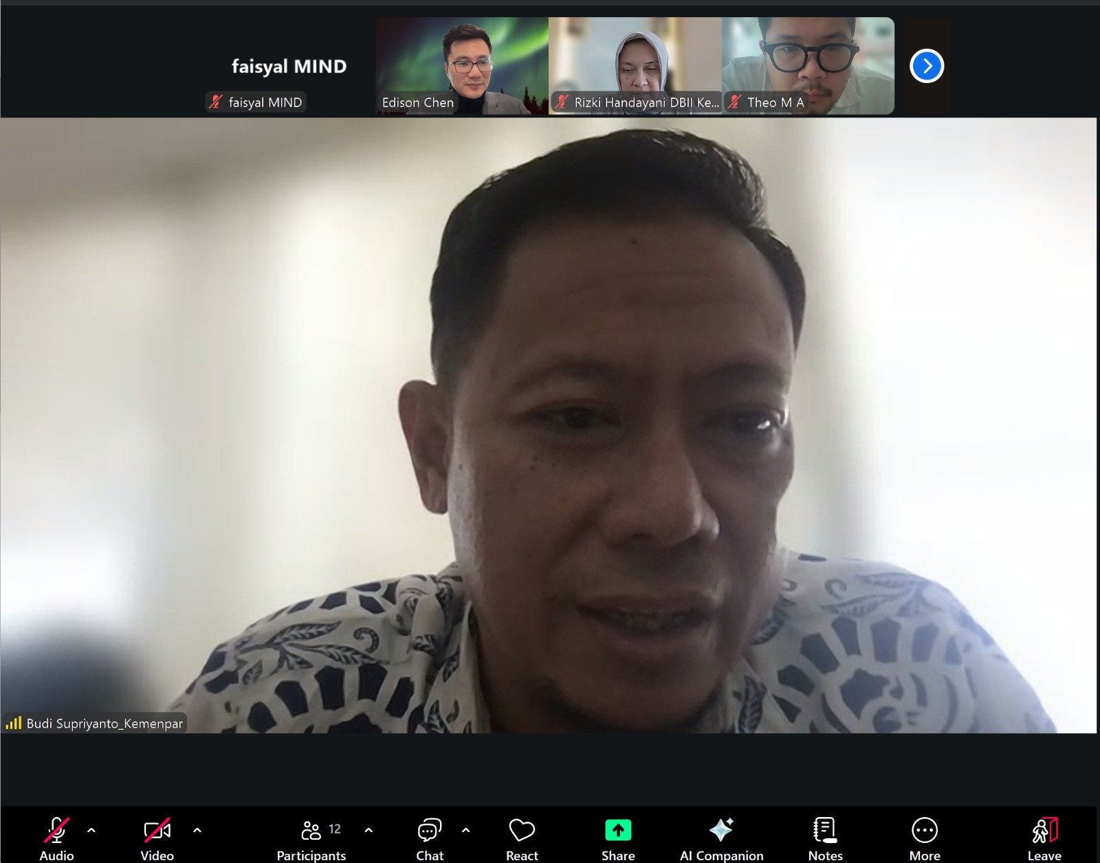 Rapat Audiensi Pembinaan Akomodasi Non Resmi Bersama Trip.com