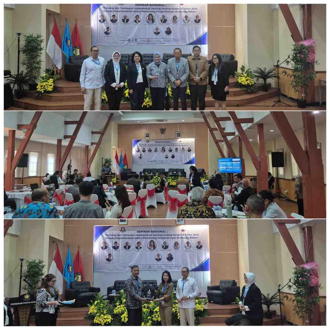 Seminar Nasional Peluang dan Tantangan Implementasi Undang-Undang Nomor 18 Tahun 2025 tentang Kepariwisataan dalam Mendorong Pengembangan Pariwisata Bahari