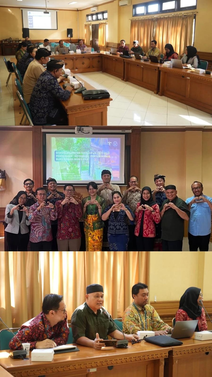 Rapat  Diskusi Kelompok Terpumpun (DKT) I Penggalian Informasi Penyusunan Buku Proses Bisnis Vila