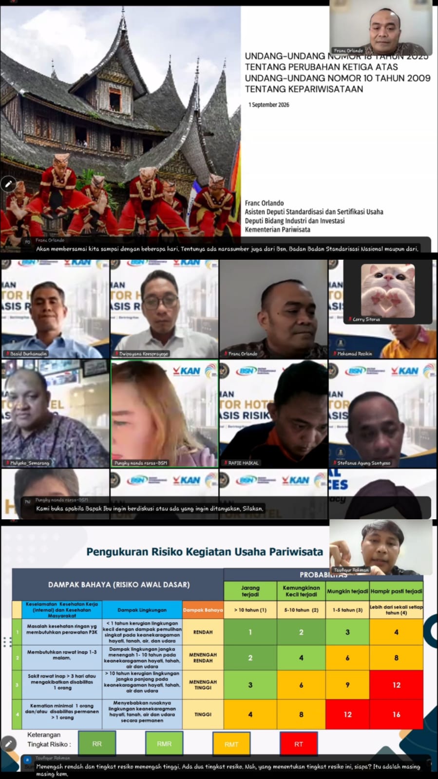 Pelatihan Calon Auditor Pariwisata LSPr Bhakti Selaras Mandiri (BSM)