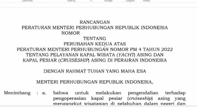 Rapat Harmonisasi Rancangan Peraturan Menteri Perhubungan Tentang Pelayanan Kapal Wisata (Yacht) Asing dan Kapal Pesiar (Cruiseship) Asing, 7 Februari 2025